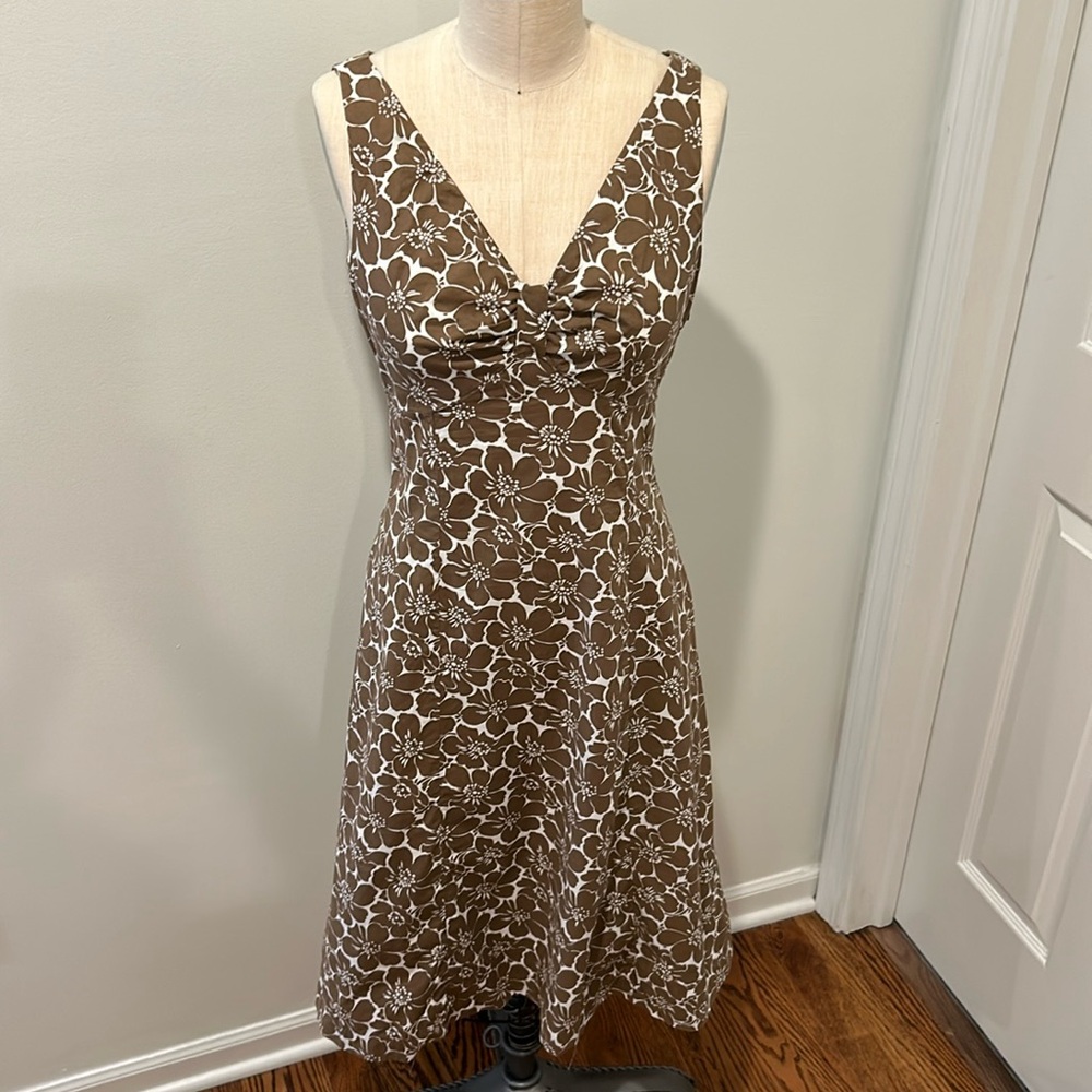 Boden cotton print dress. Size 8.